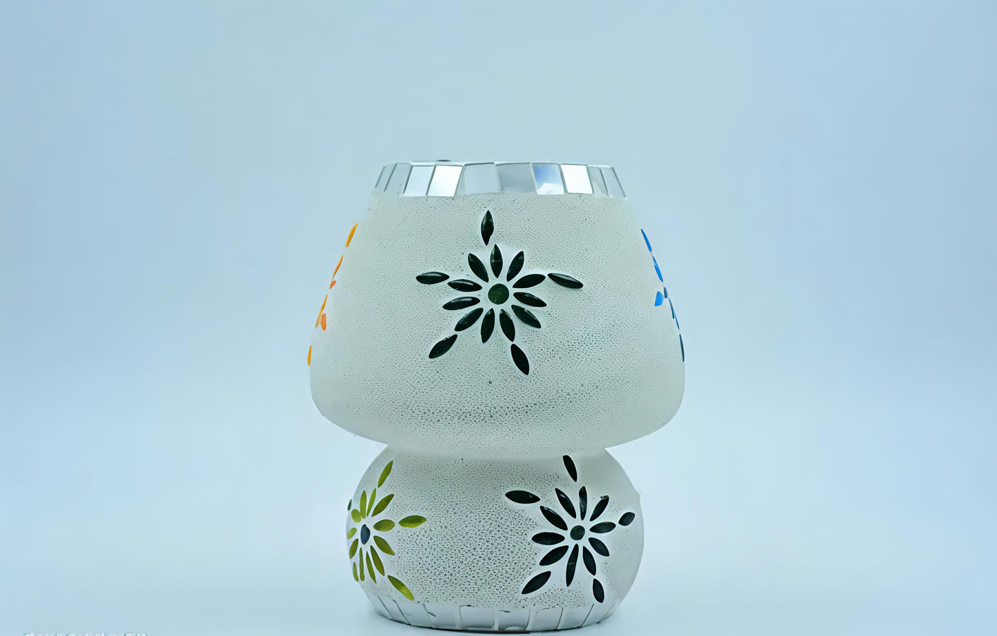 Floral Glow Mosaic Table Lamp