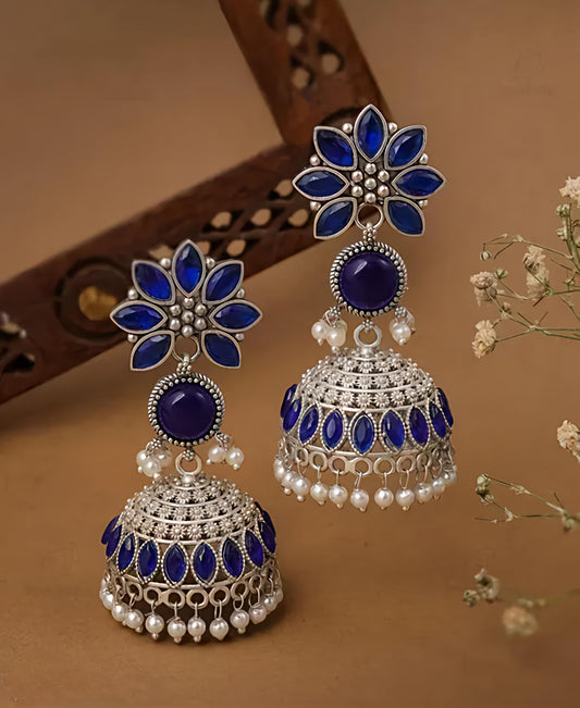 Royal Petal Jhumka Earrings