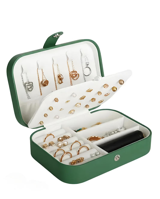 Premium Travel Jewelry Organizer Box – Green