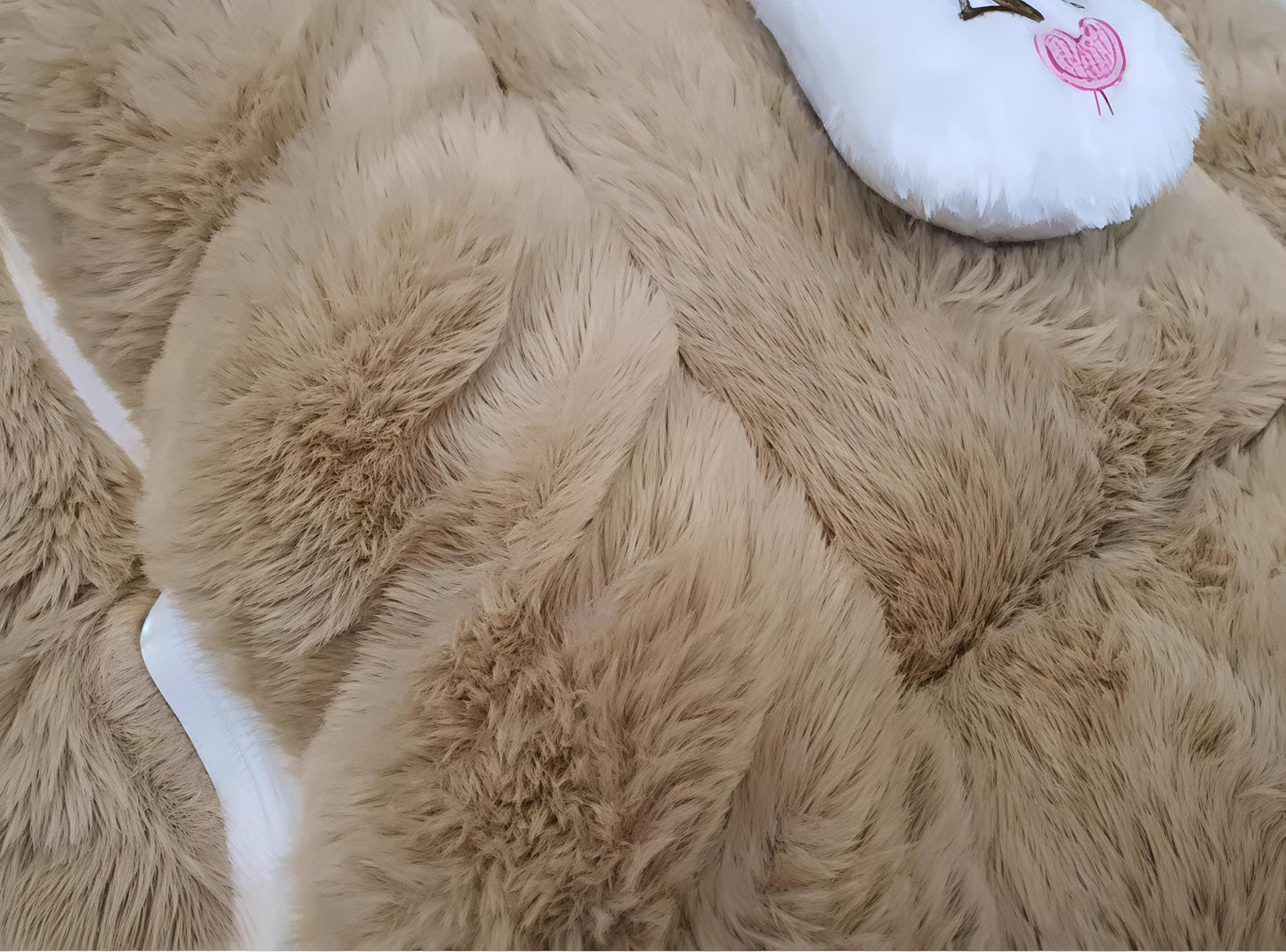 Newborn Baby Sleeping Bag – Soft Fur Outside & Cotton Inside, Warm and Comfortable, Zipper Closure, Beige Colour (0–12 Months)