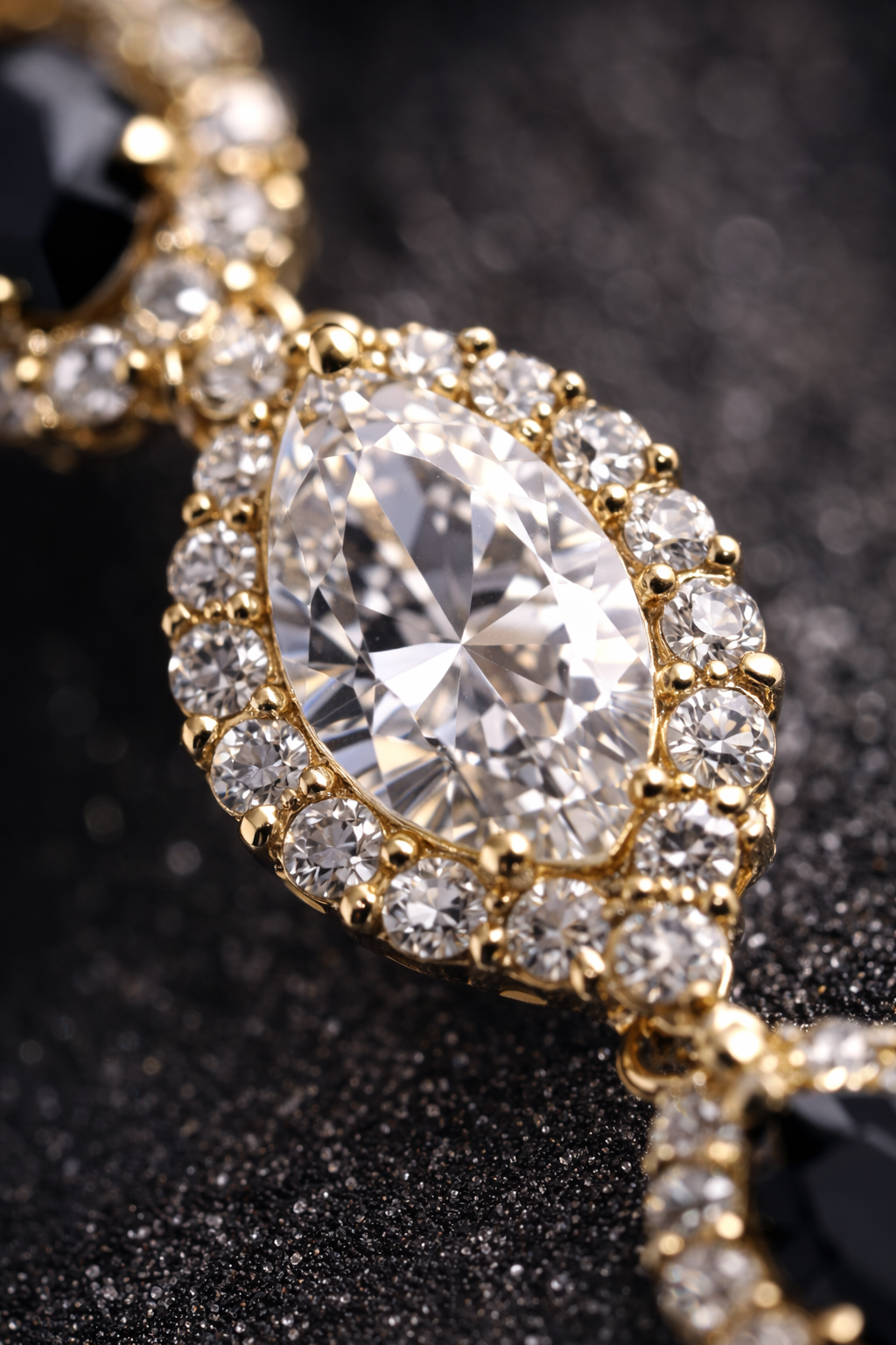 Midnight Crystal Luxe Double Layer Necklace Set with Earrings