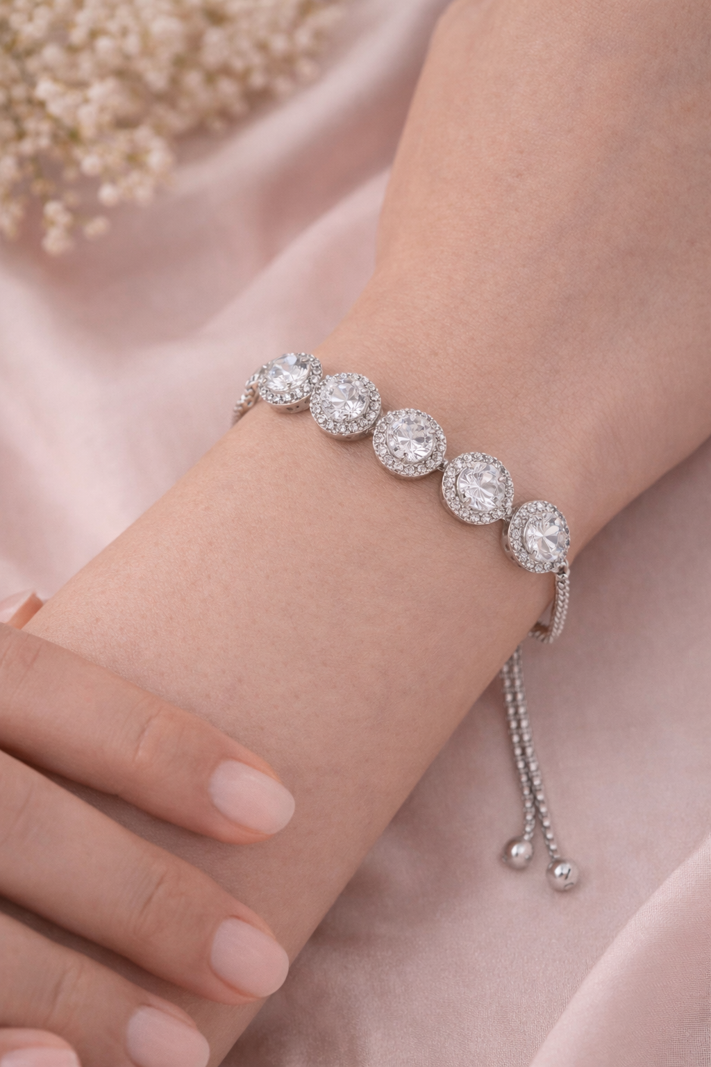 Celeste Sparkle Adjustable Diamond Bracelet