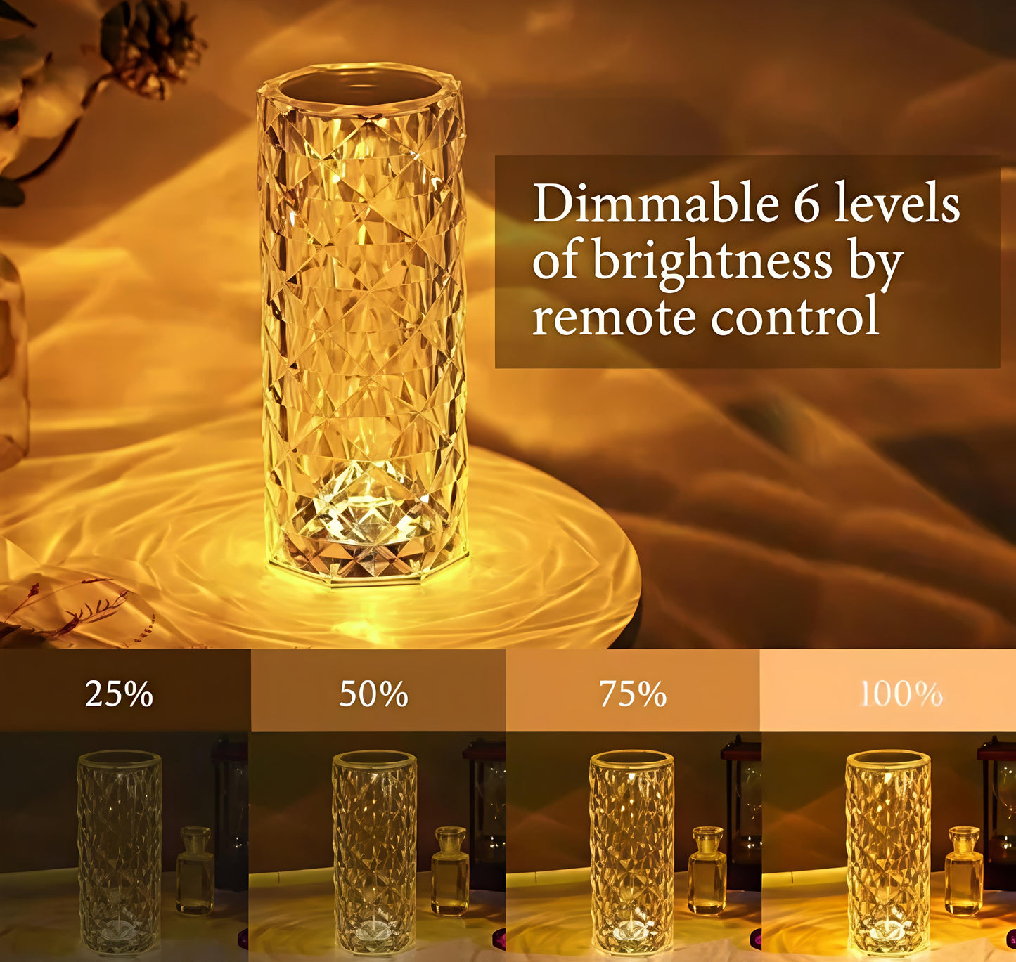 Aura Crystal Touch Table Lamp