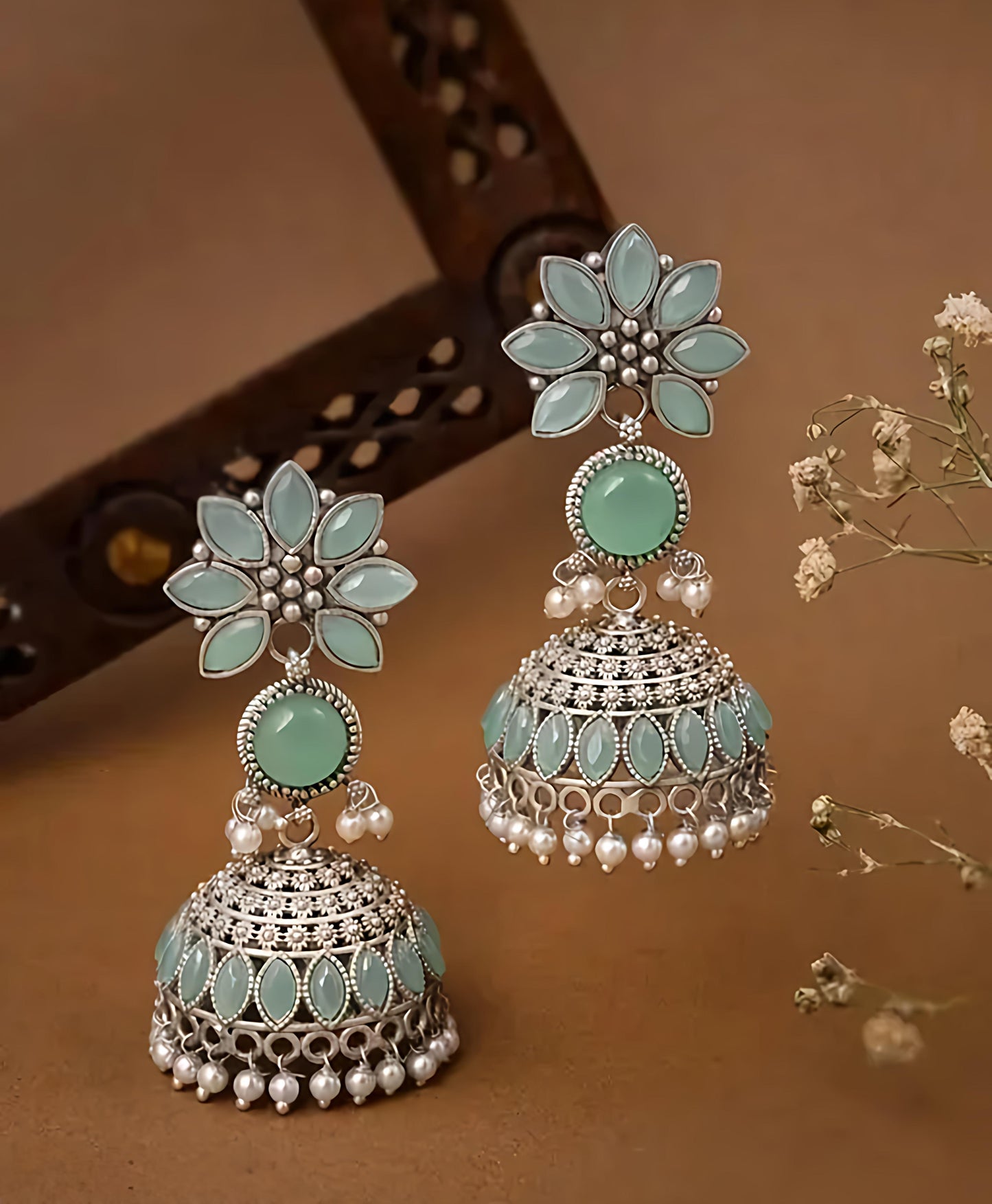 Royal Petal Jhumka Earrings