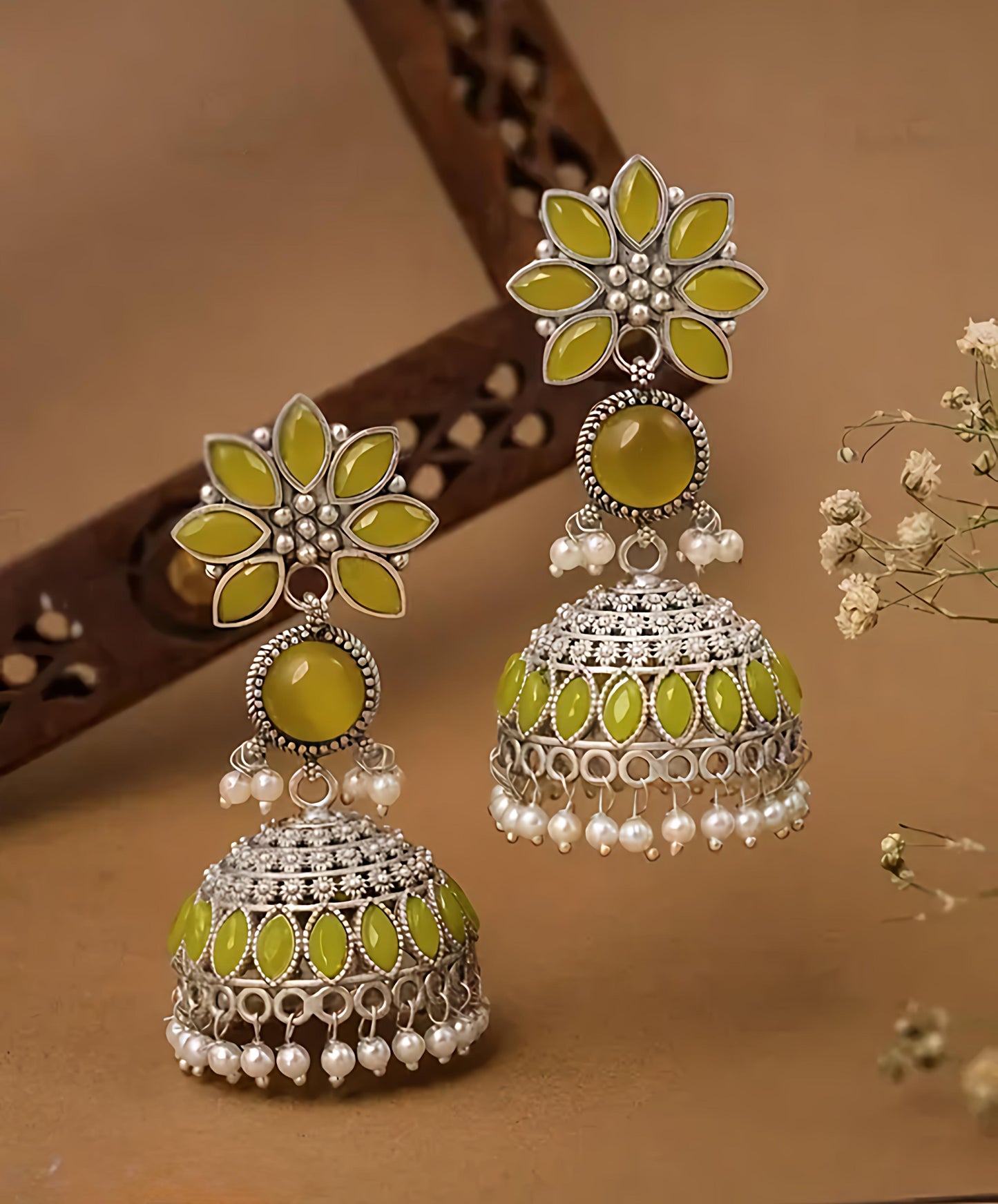 Royal Petal Jhumka Earrings