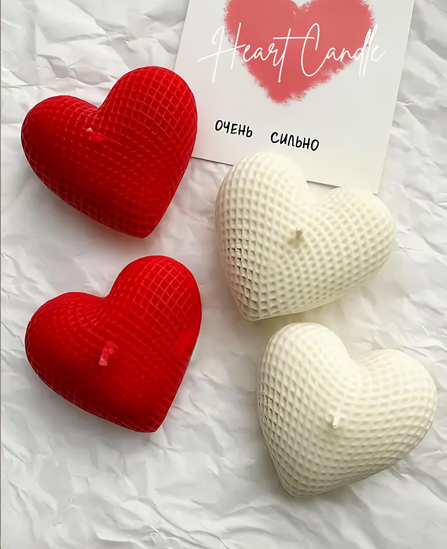 LoveGlow Heart Shape Soy Candle Set