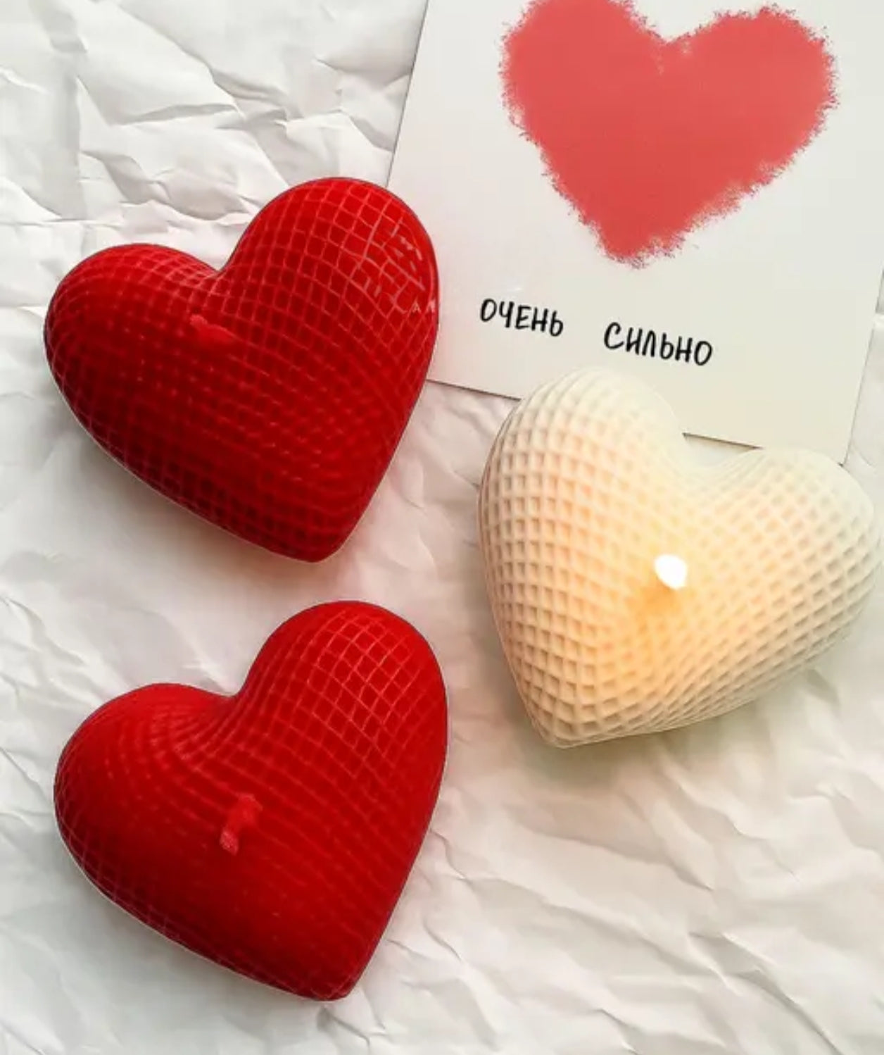 LoveGlow Heart Shape Soy Candle Set