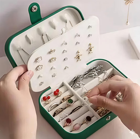 Premium Travel Jewelry Organizer Box – Green