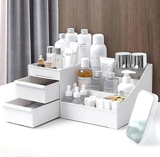 Luxury Multi-Layer Cosmetic & Skincare Organizer with Drawers