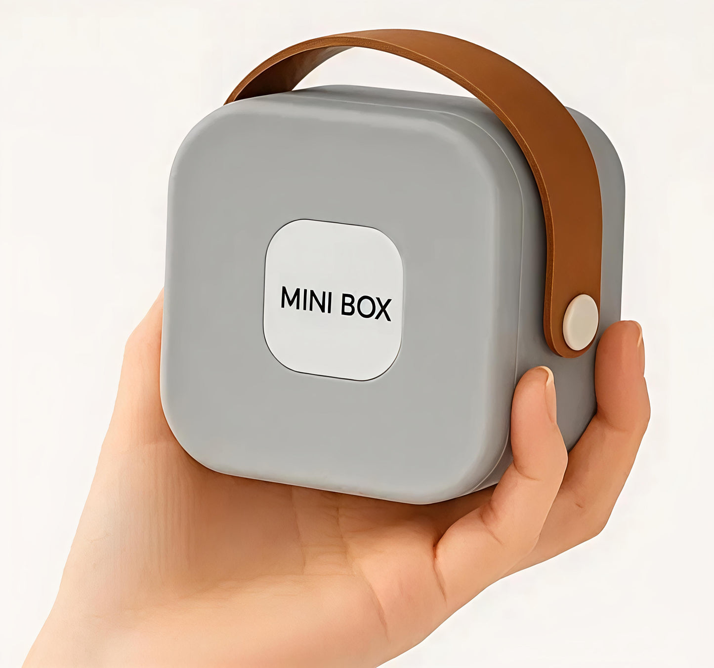 Mini Portable Jewelry Organizer Box with Mirror & Handle