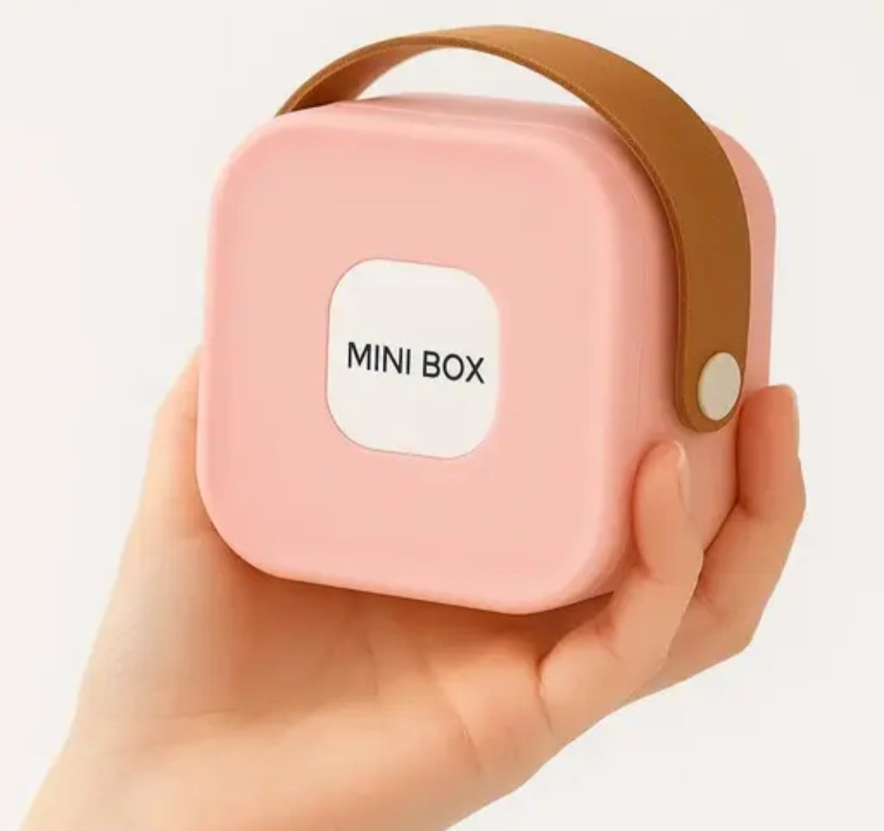Mini Portable Jewelry Organizer Box with Mirror & Handle