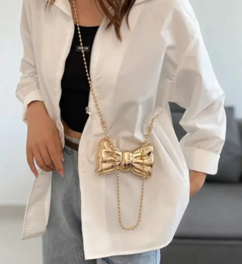 Aurielle Bow Mini Sling – Gold Edition