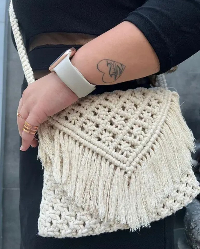 Soléa Boho Macramé Crossbody Sling