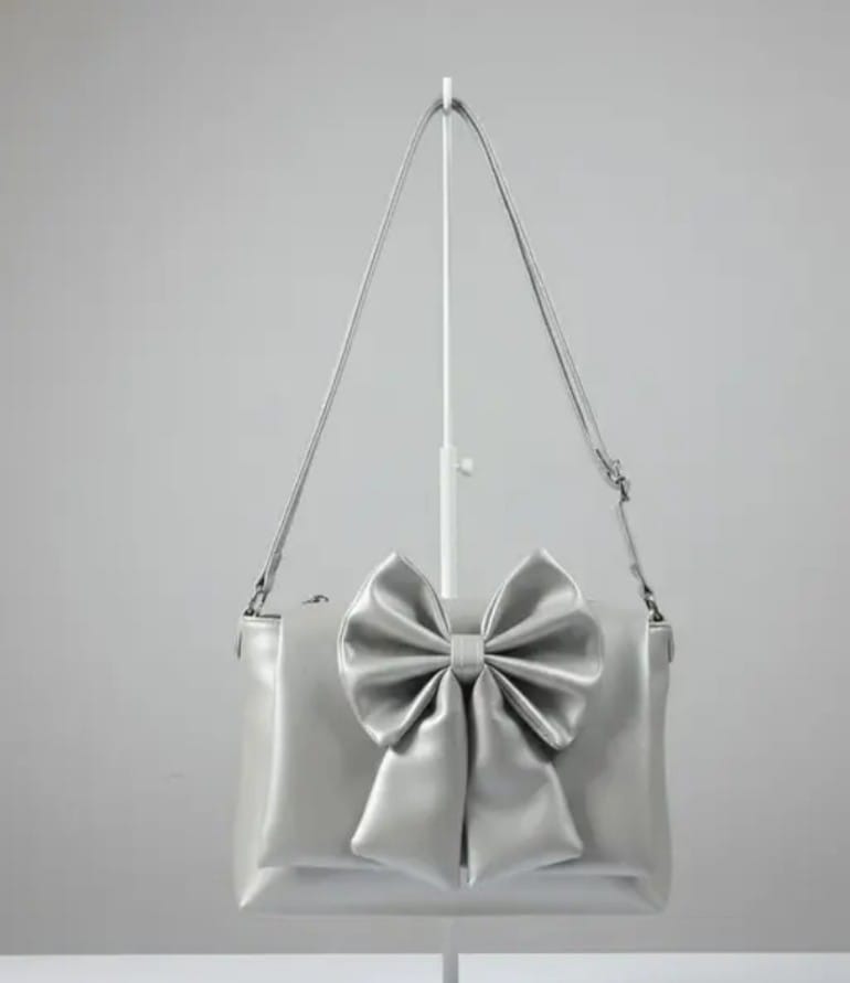 Lunara Bow Mini Sling – Silver Edition