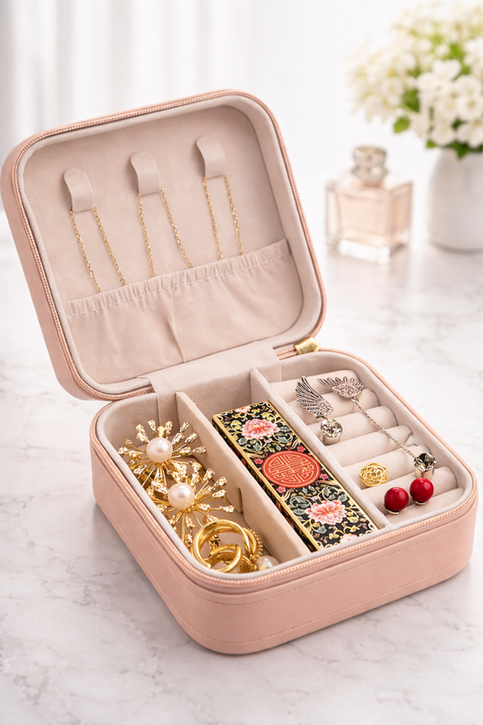 Mini Travel Jewelry Organizer Box