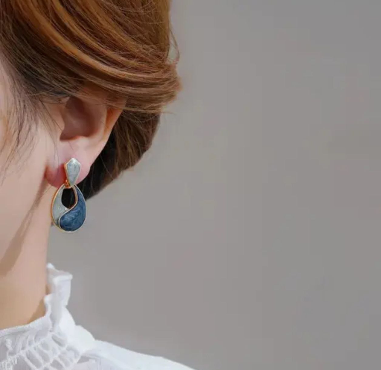 Elara Blue Wave Drop Earrings