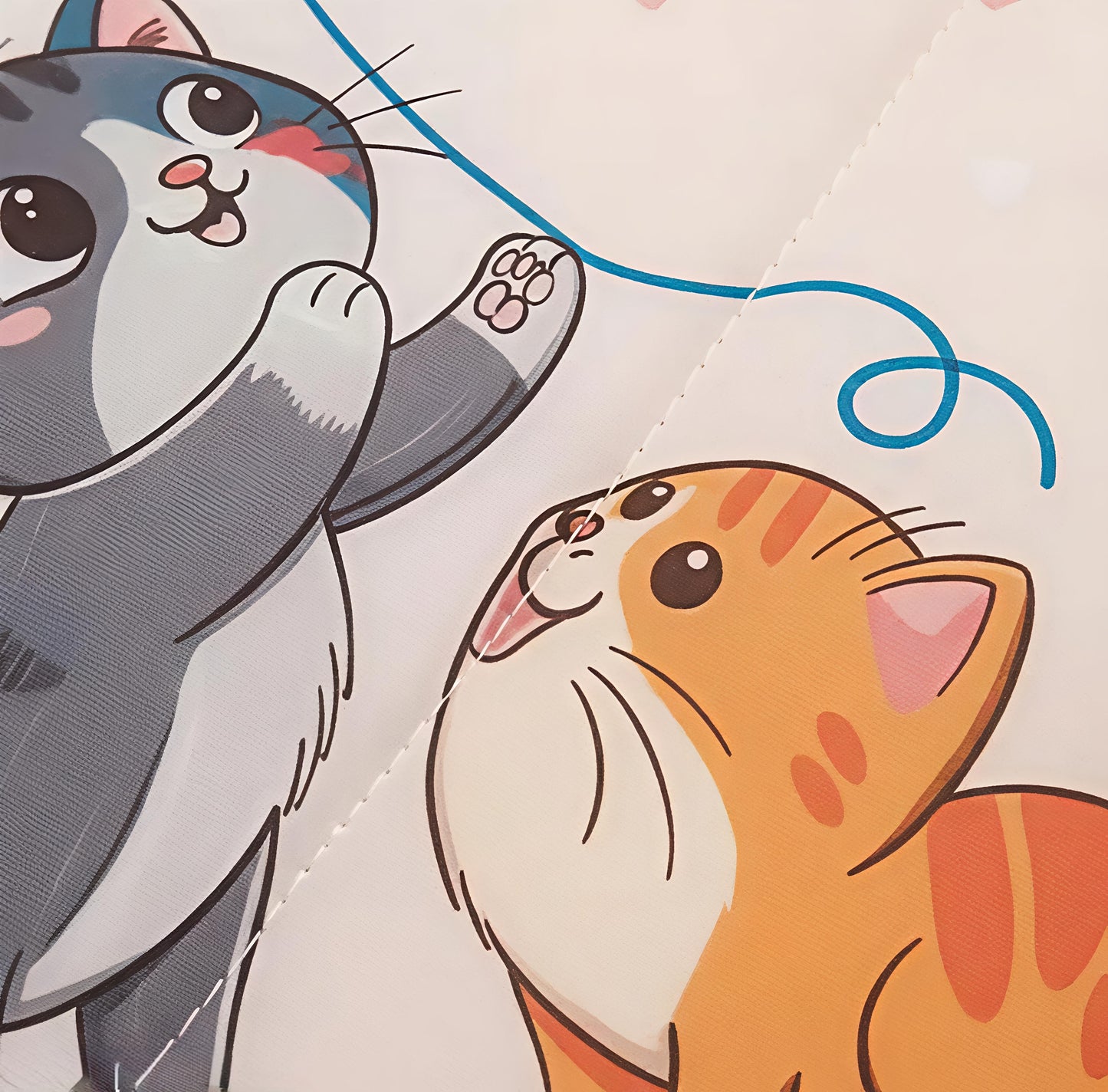 Baby Cotton Sleeping Bag cum Bed – Soft Printed Fabric, Foldable Design, Zipper Closure, Cute Cat Print (0–12 Months)