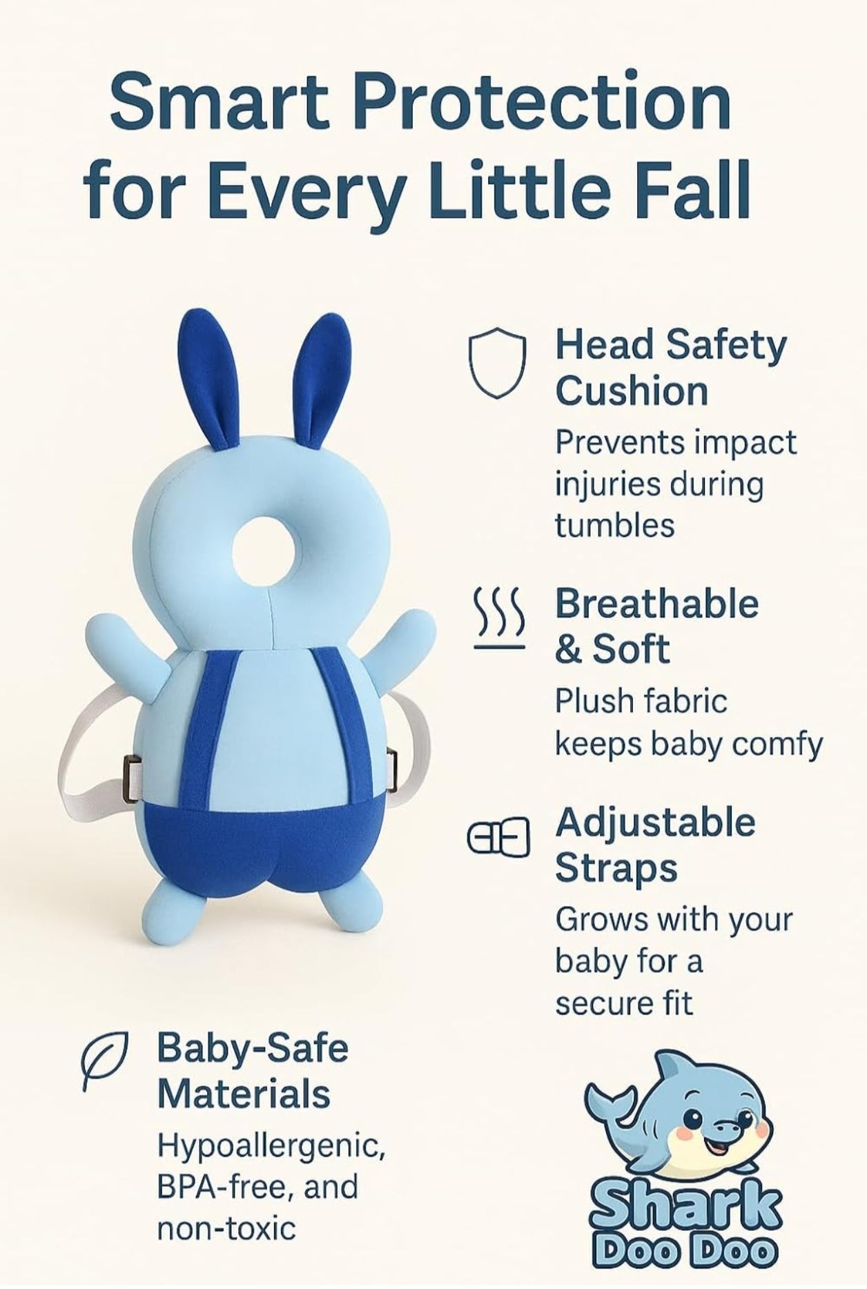 Baby Head Protection Backpack (Anti-Fall Safety Cushion)