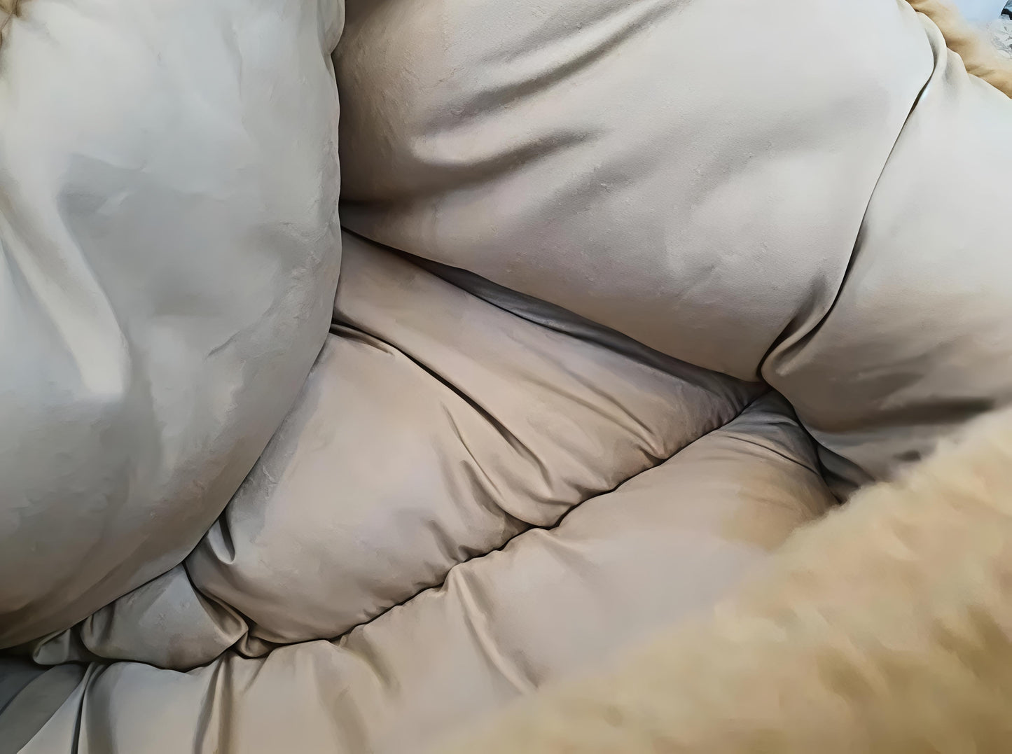 Newborn Baby Sleeping Bag – Soft Fur Outside & Cotton Inside, Warm and Comfortable, Zipper Closure, Beige Colour (0–12 Months)