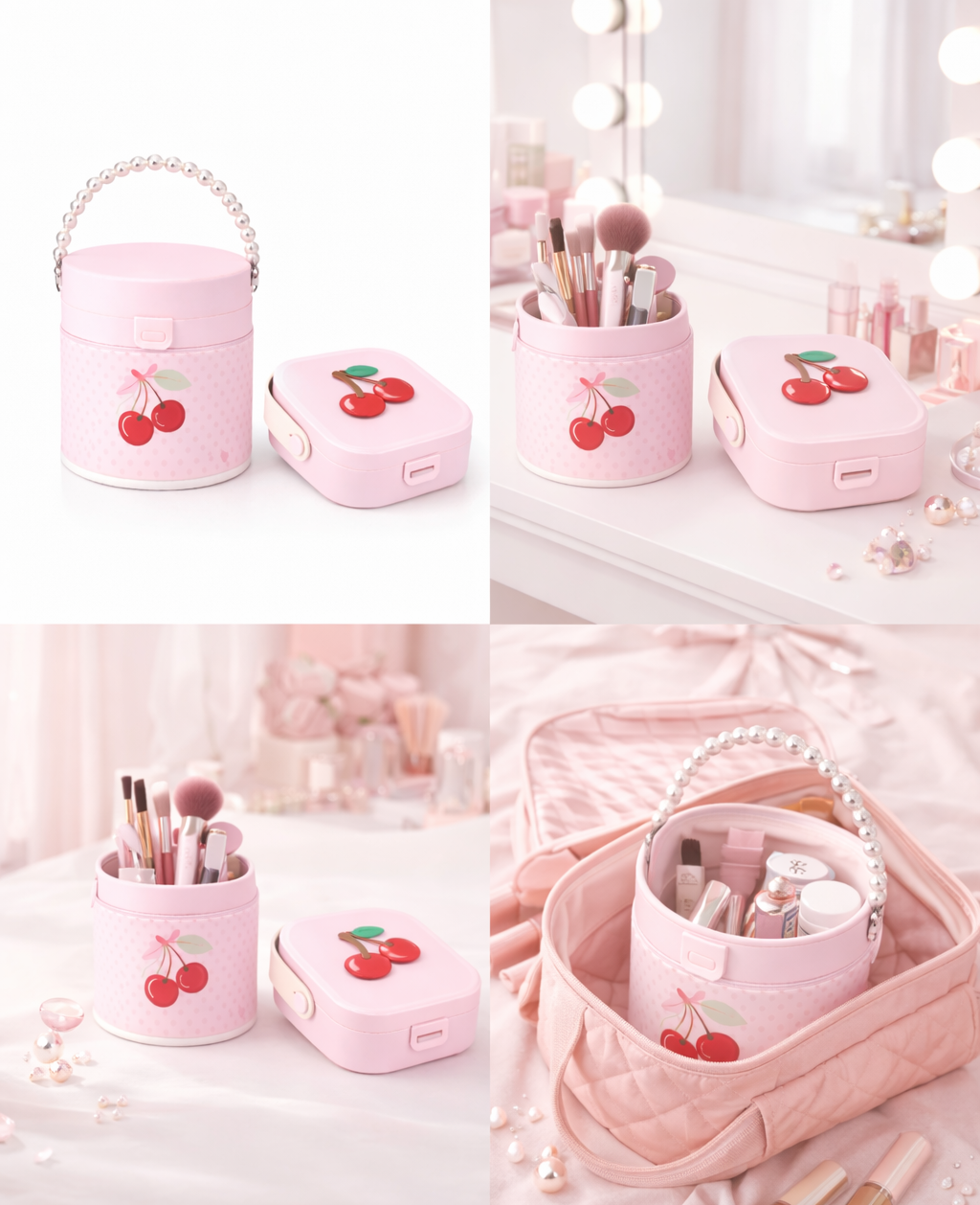 Cute Cherry Makeup & Jewellery Organizer