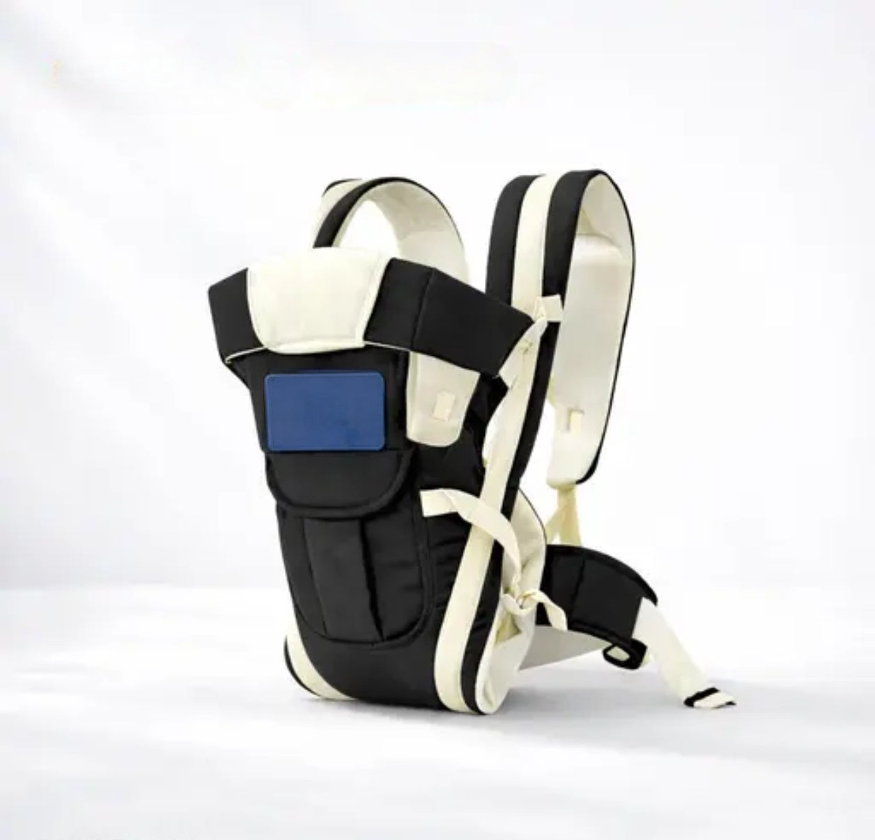 4 in 1 Ergonomic Black Baby Carrier – Front & Back Carry, Breathable Mesh, Adjustable Straps, Lightweight Design (Up to 24 Months)