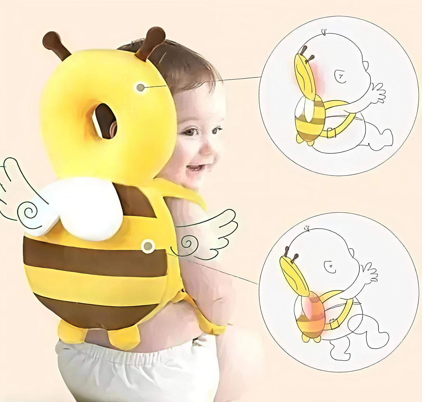 Baby Head Protection Backpack (Anti-Fall Safety Cushion)