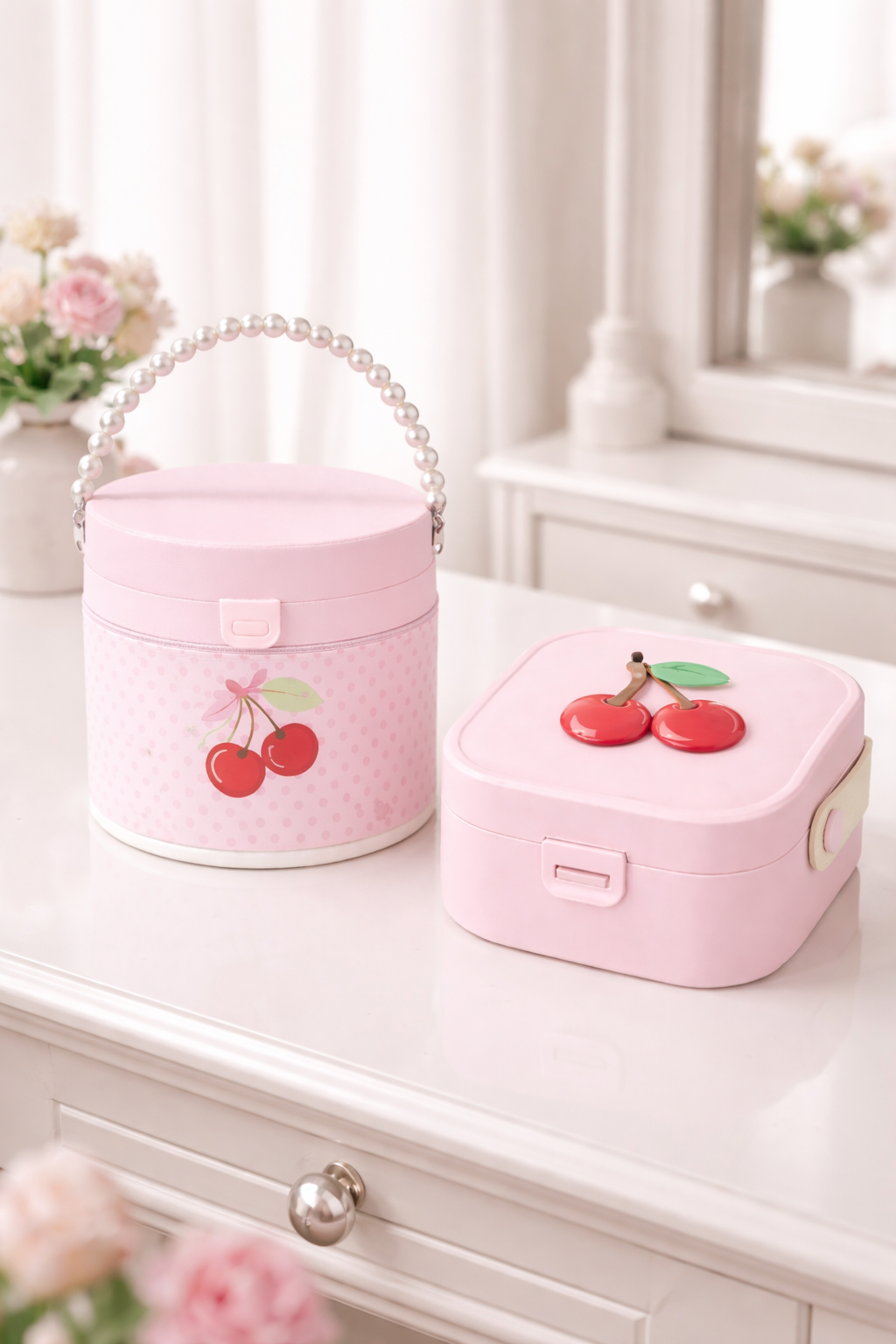 Cute Cherry Makeup & Jewellery Organizer